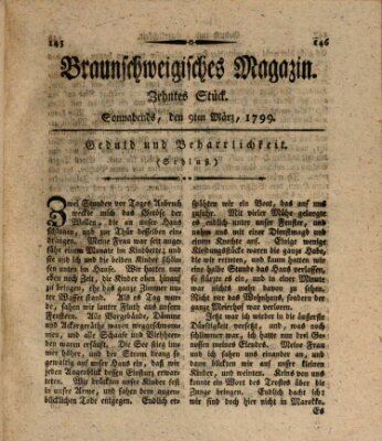 Braunschweigisches Magazin (Braunschweigische Anzeigen) Samstag 9. März 1799