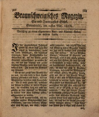Braunschweigisches Magazin (Braunschweigische Anzeigen) Samstag 24. Mai 1800