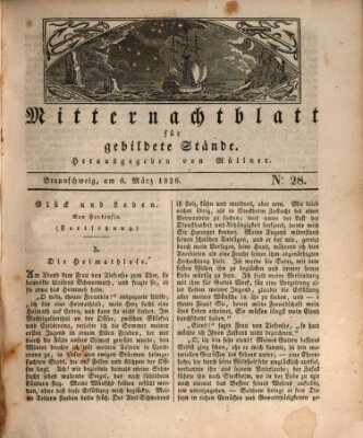 Mitternachtblatt für gebildete Stände Montag 6. März 1826