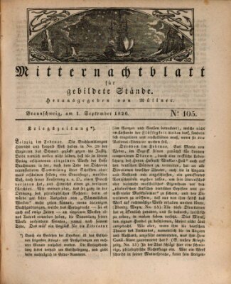 Mitternachtblatt für gebildete Stände Freitag 1. September 1826