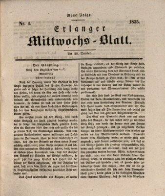 Erlanger Mittwochs-Blatt Mittwoch 28. Oktober 1835
