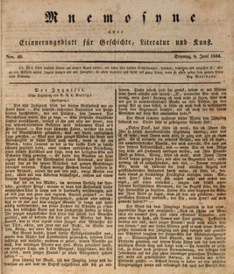 Mnemosyne (Neue Würzburger Zeitung) Sonntag 8. Juni 1834