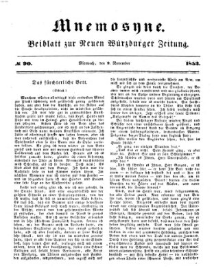 Mnemosyne (Neue Würzburger Zeitung) Mittwoch 9. November 1853