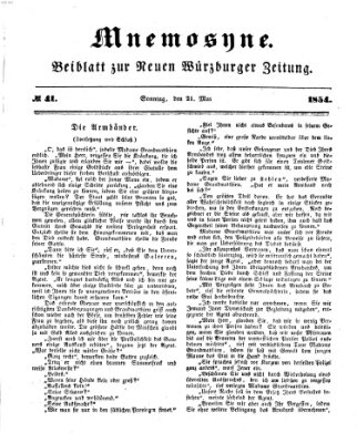 Mnemosyne (Neue Würzburger Zeitung) Sonntag 21. Mai 1854