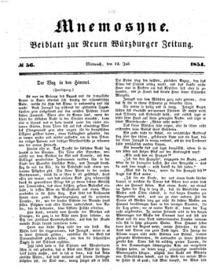 Mnemosyne (Neue Würzburger Zeitung) Mittwoch 12. Juli 1854