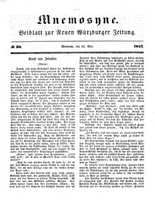 Mnemosyne (Neue Würzburger Zeitung) Mittwoch 13. Mai 1857
