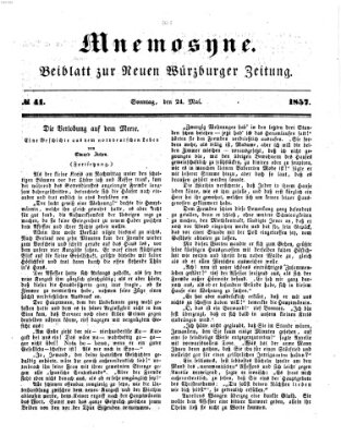 Mnemosyne (Neue Würzburger Zeitung) Sonntag 24. Mai 1857