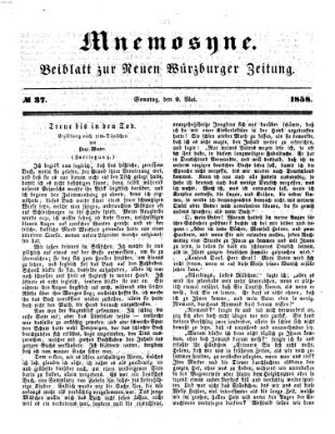 Mnemosyne (Neue Würzburger Zeitung) Sonntag 9. Mai 1858