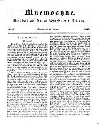Mnemosyne (Neue Würzburger Zeitung) Sonntag 20. Februar 1859