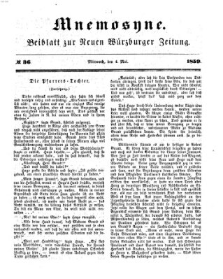 Mnemosyne (Neue Würzburger Zeitung) Mittwoch 4. Mai 1859
