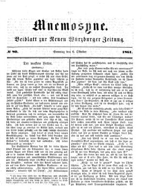 Mnemosyne (Neue Würzburger Zeitung) Sonntag 6. Oktober 1861