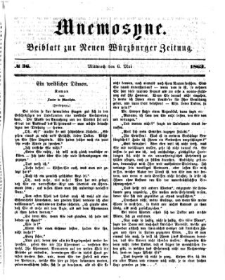 Mnemosyne (Neue Würzburger Zeitung) Mittwoch 6. Mai 1863
