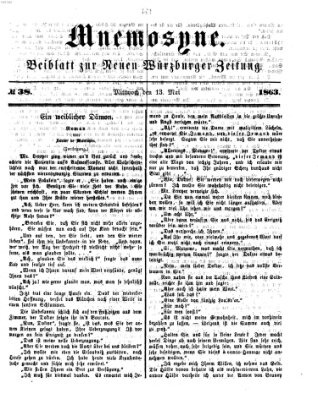 Mnemosyne (Neue Würzburger Zeitung) Mittwoch 13. Mai 1863