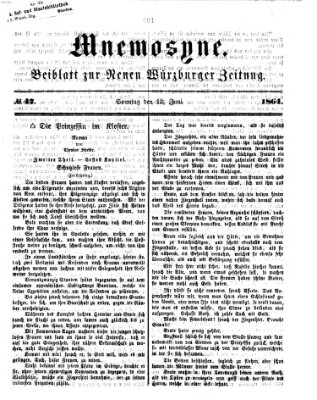 Mnemosyne (Neue Würzburger Zeitung) Sonntag 12. Juni 1864