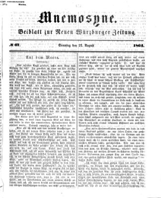 Mnemosyne (Neue Würzburger Zeitung) Sonntag 21. August 1864
