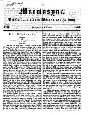 Mnemosyne (Neue Würzburger Zeitung) Sonntag 9. Oktober 1864