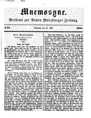 Mnemosyne (Neue Würzburger Zeitung) Sonntag 21. Mai 1865