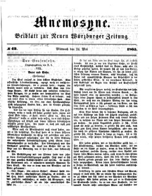 Mnemosyne (Neue Würzburger Zeitung) Mittwoch 24. Mai 1865