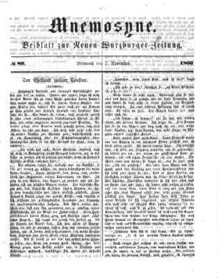 Mnemosyne (Neue Würzburger Zeitung) Mittwoch 7. November 1866