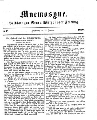 Mnemosyne (Neue Würzburger Zeitung) Mittwoch 22. Januar 1868