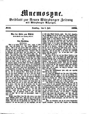 Mnemosyne (Neue Würzburger Zeitung) Samstag 9. Juli 1870