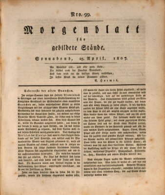 Morgenblatt für gebildete Stände Samstag 25. April 1807