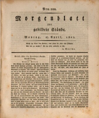 Morgenblatt für gebildete Stände Montag 27. April 1807
