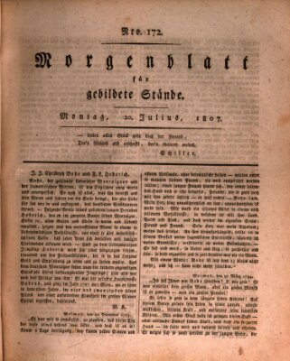 Morgenblatt für gebildete Stände Montag 20. Juli 1807