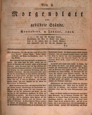Morgenblatt für gebildete Stände Samstag 9. Januar 1808
