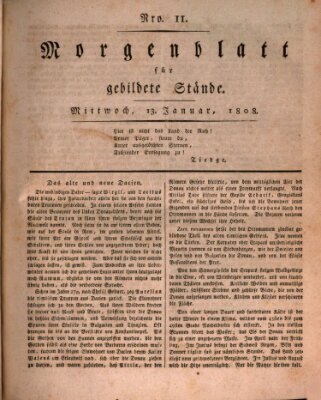 Morgenblatt für gebildete Stände Mittwoch 13. Januar 1808