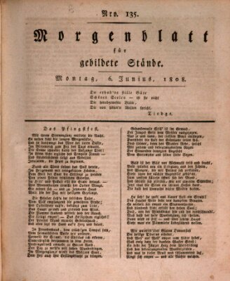 Morgenblatt für gebildete Stände Montag 6. Juni 1808