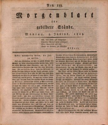 Morgenblatt für gebildete Stände Montag 5. Juni 1809