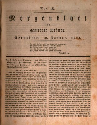 Morgenblatt für gebildete Stände Samstag 20. Januar 1810