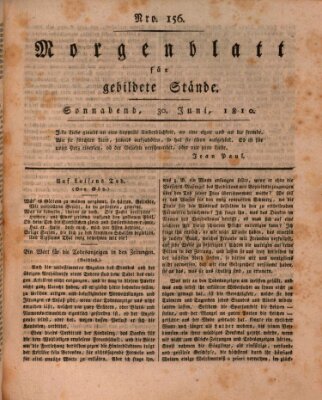 Morgenblatt für gebildete Stände Samstag 30. Juni 1810