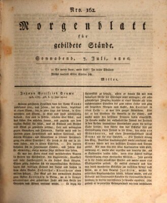 Morgenblatt für gebildete Stände Samstag 7. Juli 1810