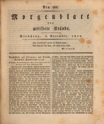 Morgenblatt für gebildete Stände Dienstag 6. November 1810