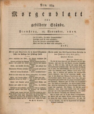 Morgenblatt für gebildete Stände Dienstag 27. November 1810