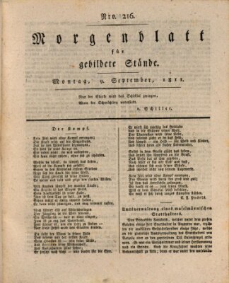 Morgenblatt für gebildete Stände Montag 9. September 1811
