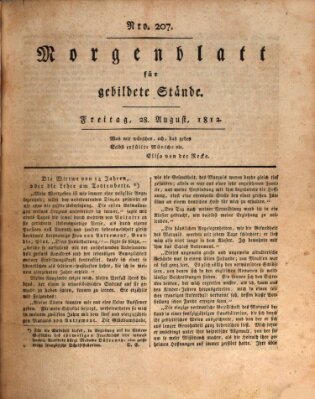 Morgenblatt für gebildete Stände Freitag 28. August 1812