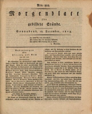 Morgenblatt für gebildete Stände Samstag 18. Dezember 1813