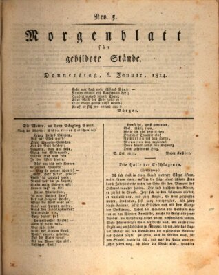 Morgenblatt für gebildete Stände Donnerstag 6. Januar 1814