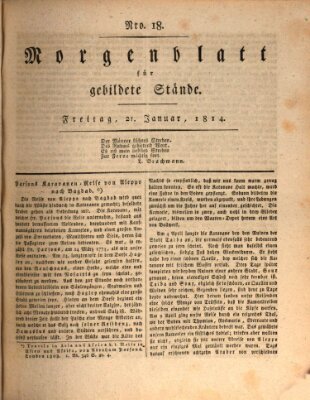 Morgenblatt für gebildete Stände Freitag 21. Januar 1814