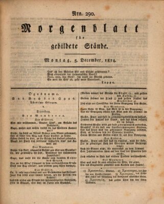 Morgenblatt für gebildete Stände Montag 5. Dezember 1814