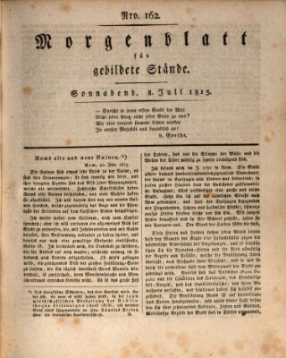 Morgenblatt für gebildete Stände Samstag 8. Juli 1815
