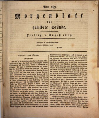 Morgenblatt für gebildete Stände Freitag 1. August 1817