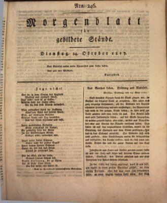 Morgenblatt für gebildete Stände Dienstag 14. Oktober 1817