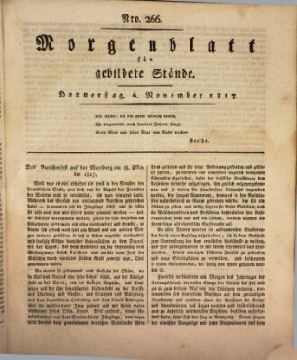 Morgenblatt für gebildete Stände Donnerstag 6. November 1817