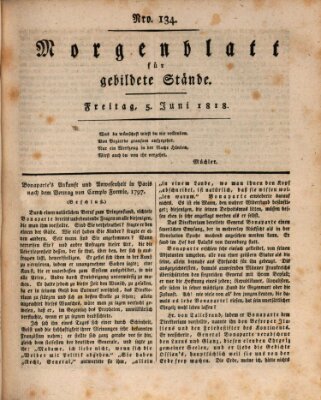 Morgenblatt für gebildete Stände Freitag 5. Juni 1818