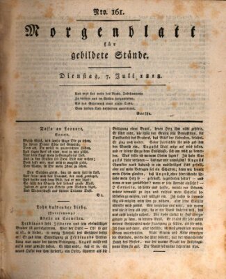 Morgenblatt für gebildete Stände Dienstag 7. Juli 1818
