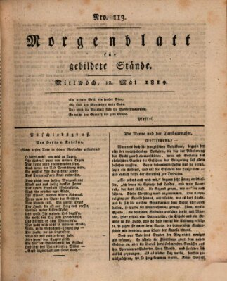 Morgenblatt für gebildete Stände Mittwoch 12. Mai 1819